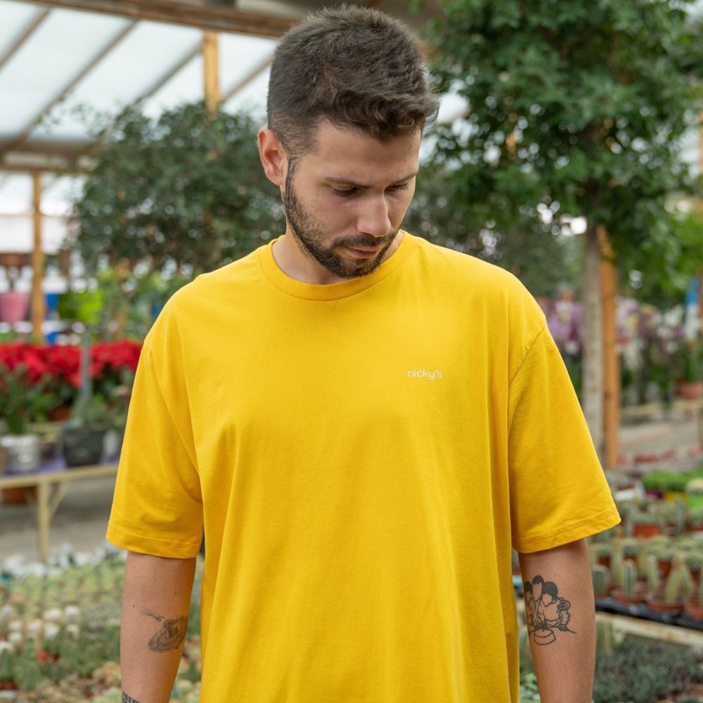 nickys MYSTIC VIBES | Sarı - %100 Pamuk Oversize T-shirt - Görsel 4